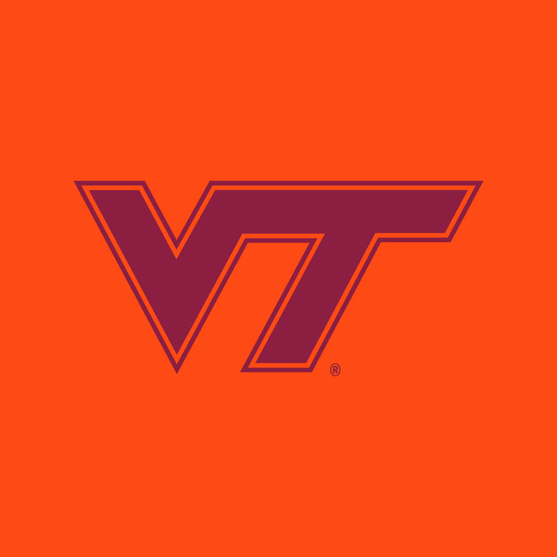 Virginia Tech Primary Logo Long Sleeve - Orange