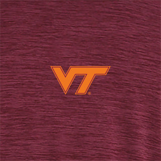 Virginia Tech Primary Logo LC Space Dye Performance Pullover - Maroon