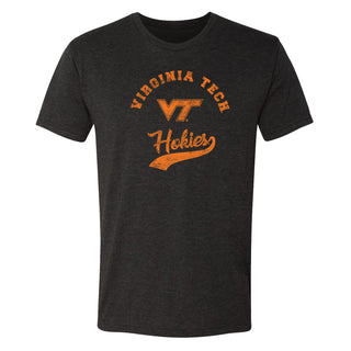 Virginia Tech Retro Script NLA Triblend T-Shirt - Vintage Black