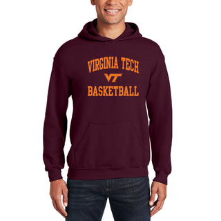 Virginia Tech Arch Logo Basketball Hoodie - Maroon