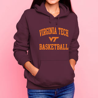Virginia Tech Arch Logo Basketball Hoodie - Maroon