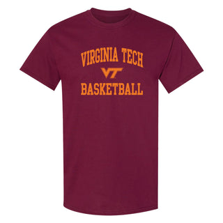 Virginia Tech Arch Logo Basketball T-Shirt - Maroon