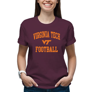 Virginia Tech Arch Logo Football T-Shirt - Maroon