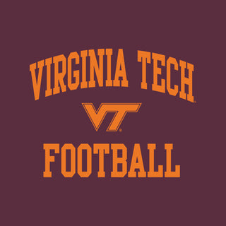 Virginia Tech Arch Logo Football T-Shirt - Maroon