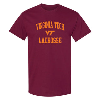 Virginia Tech Arch Logo Lacrosse T-Shirt - Maroon