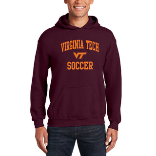 Virginia Tech Arch Logo Soccer Hoodie - Maroon