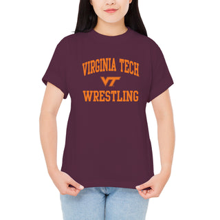 Virginia Tech Arch Logo Wrestling T-Shirt - Maroon