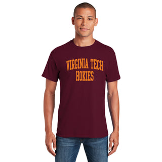 Virginia Tech Front Back Print T-Shirt - Maroon