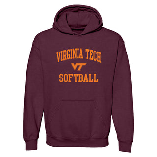 Virginia Tech Arch Logo Softball Hoodie - Maroon