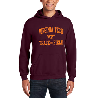 Virginia Tech Arch Logo Track & Field Hoodie - Maroon