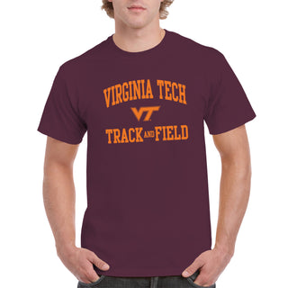 Virginia Tech Arch Logo Track & Field T-Shirt - Maroon