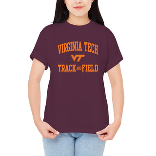 Virginia Tech Arch Logo Track & Field T-Shirt - Maroon