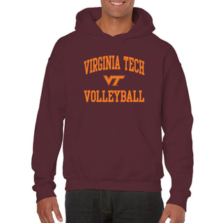 Virginia Tech Arch Logo Volleyball Hoodie - Maroon