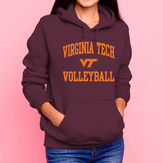 Virginia Tech Arch Logo Volleyball Hoodie - Maroon