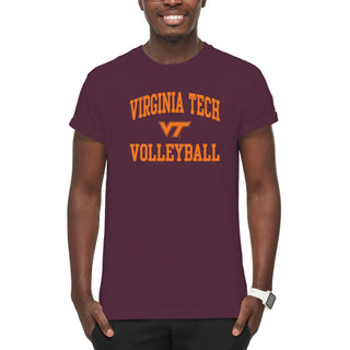 Virginia Tech Arch Logo Volleyball T-Shirt - Maroon