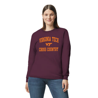 Virginia Tech Arch Logo Cross Country Long Sleeve - Maroon