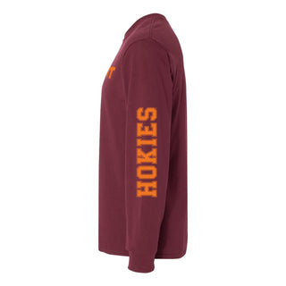 Virginia Tech Double Sleeve Long Sleeve - Maroon