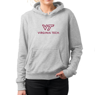 Virginia Tech Institutional Logo Hoodie - Sport Grey