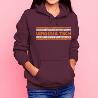 Virginia Tech Retro Underline Hoodie - Maroon