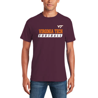 Virginia Tech Football Slant T-Shirt - Maroon