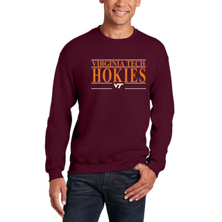 Virginia Tech Headline Crewneck Sweatshirt - Maroon