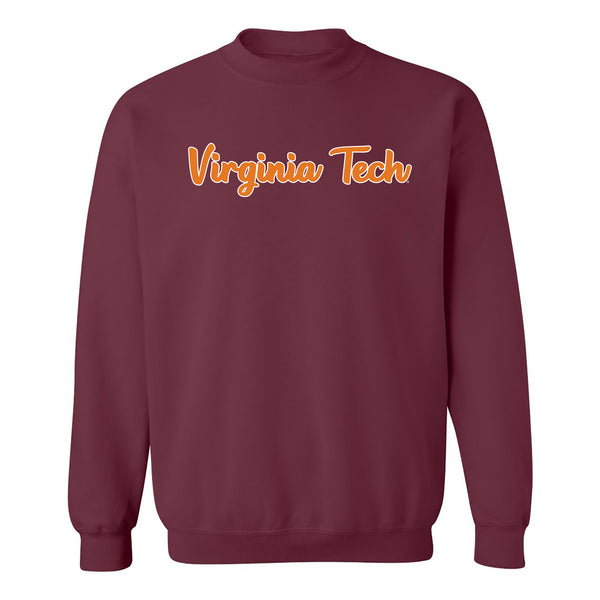 Virginia Tech Basic Script Crewneck Sweatshirt Maroon