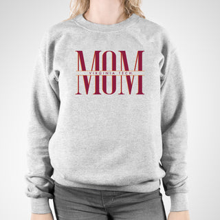 Virginia Tech Classic Mom Crewneck Sweatshirt - Sport Grey