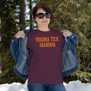 Virginia Tech Basic Block Grandma Crewneck Sweatshirt - Maroon