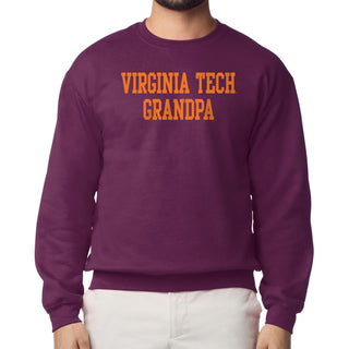 Virginia Tech Basic Block Grandpa Crewneck Sweatshirt - Maroon
