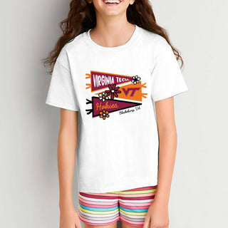 Virginia Tech Cute Pennant Youth T-Shirt - White
