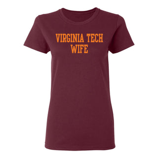Virginia Tech Basic Block Wife Women's T-Shirt - Maroon