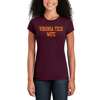Virginia Tech Basic Block Wife Women's T-Shirt - Maroon