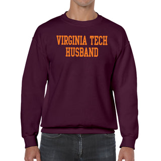 Virginia Tech Basic Block Husband Crewneck Sweatshirt - Maroon