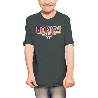 Virginia Tech Wrestling Top Flight Youth T-Shirt - Dark Heather