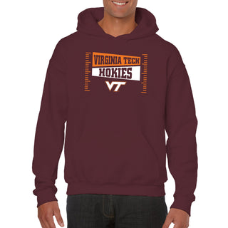 Virginia Tech Hokies Football Field Block Hoodie - Maroon