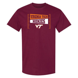 Virginia Tech Hokies Football Field Block T-Shirt - Maroon