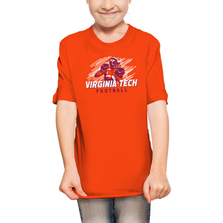 Virginia Tech Football Action T-Shirt - Orange