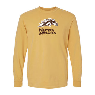 Western Michigan Primary Logo CC Long Sleeve - Mustard