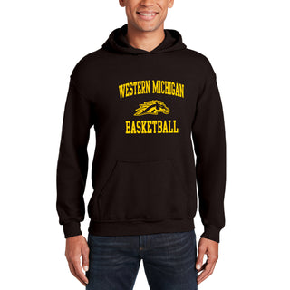 Western Michigan Arch Logo Basketball Hoodie - Dark Chocolate