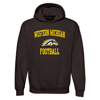 Western Michigan Arch Logo Football Hoodie - Dark Chocolate
