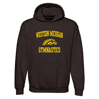 Western Michigan Arch Logo Gymnastics Hoodie - Dark Chocolate