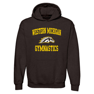 Western Michigan Arch Logo Gymnastics Hoodie - Dark Chocolate