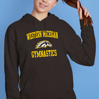 Western Michigan Arch Logo Gymnastics Hoodie - Dark Chocolate