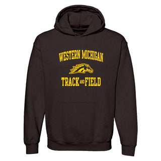 Western Michigan Arch Logo Track & Field Hoodie - Dark Chocolate