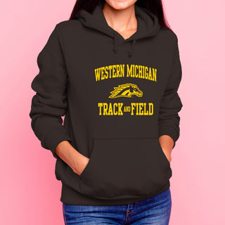 Western Michigan Arch Logo Track & Field Hoodie - Dark Chocolate