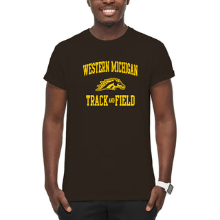 Western Michigan Arch Logo Track & Field T-Shirt - Dark Chocolate