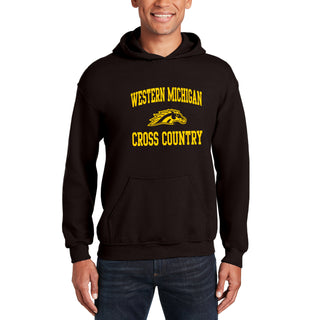 Western Michigan Arch Logo Cross Country Hoodie - Dark Chocolate