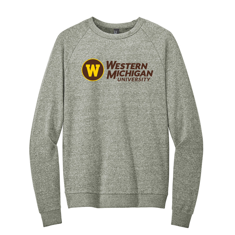 Western Michigan Institutional Logo Perfect Tri Crewneck - Grey Frost