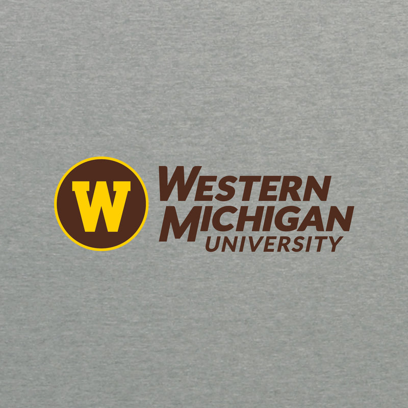 Western Michigan Institutional Logo Perfect Tri Crewneck - Grey Frost