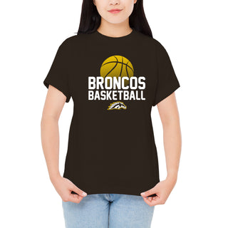 Western Michigan Basketball Flux T Shirt - Dark Chocolate
